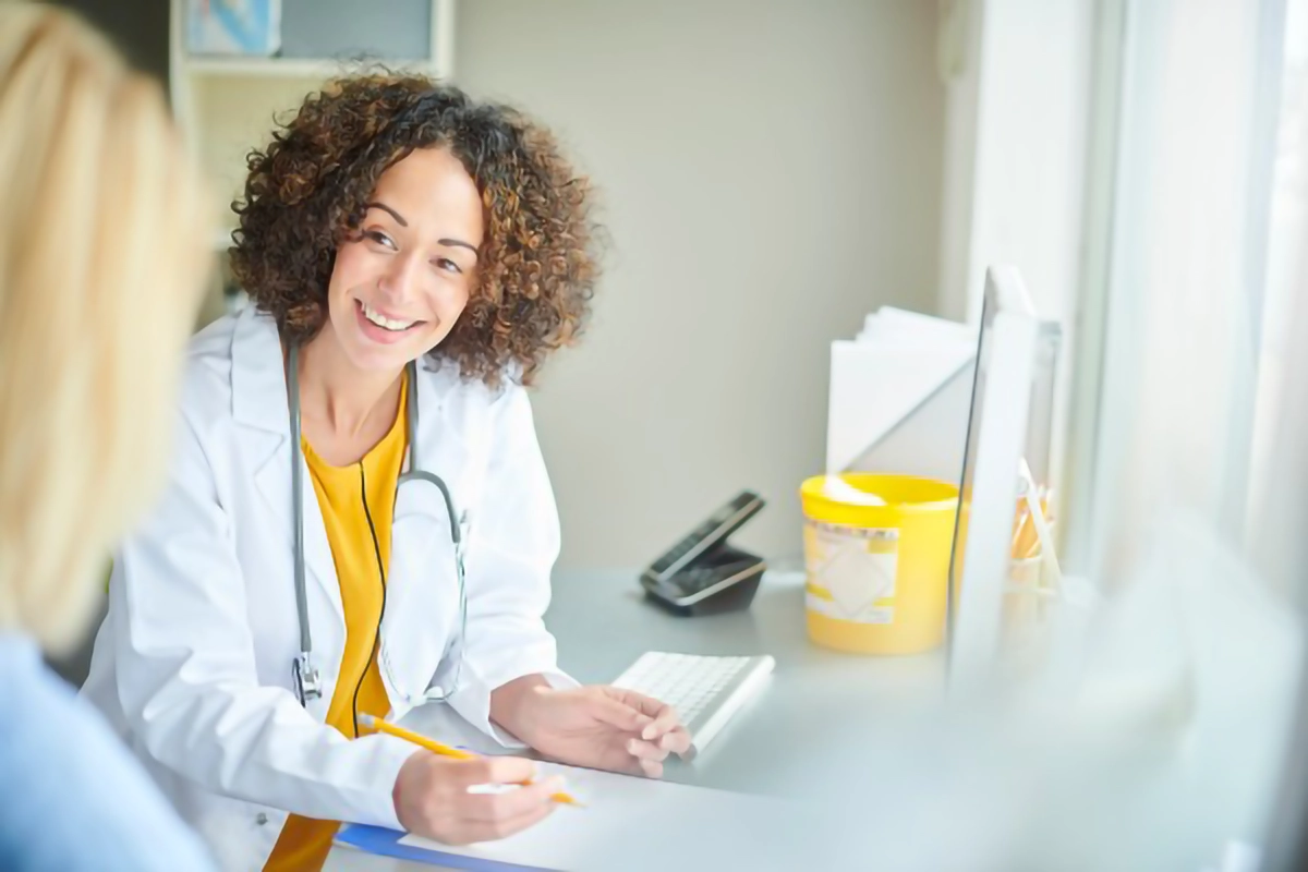 Image of a female doctor during a routine appointment